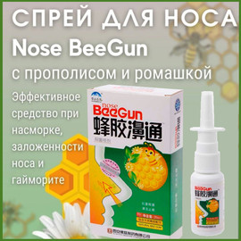 Спрей для носа (NoseBeeGun) с прополисом и горными травами