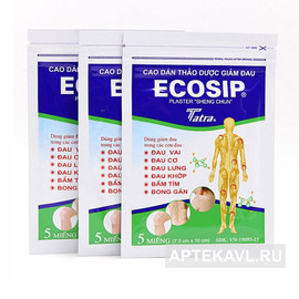 Лечебный пластырь Экосип «ECOSIP/yaguchi» от любой боли 5 шт